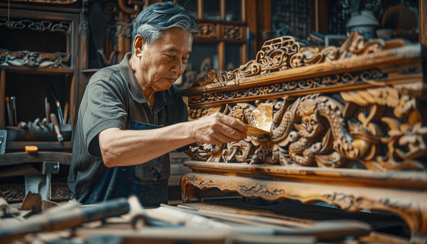 Autre - Redécouverte des techniques traditionnelles dans la restauration de meubles d'Asie